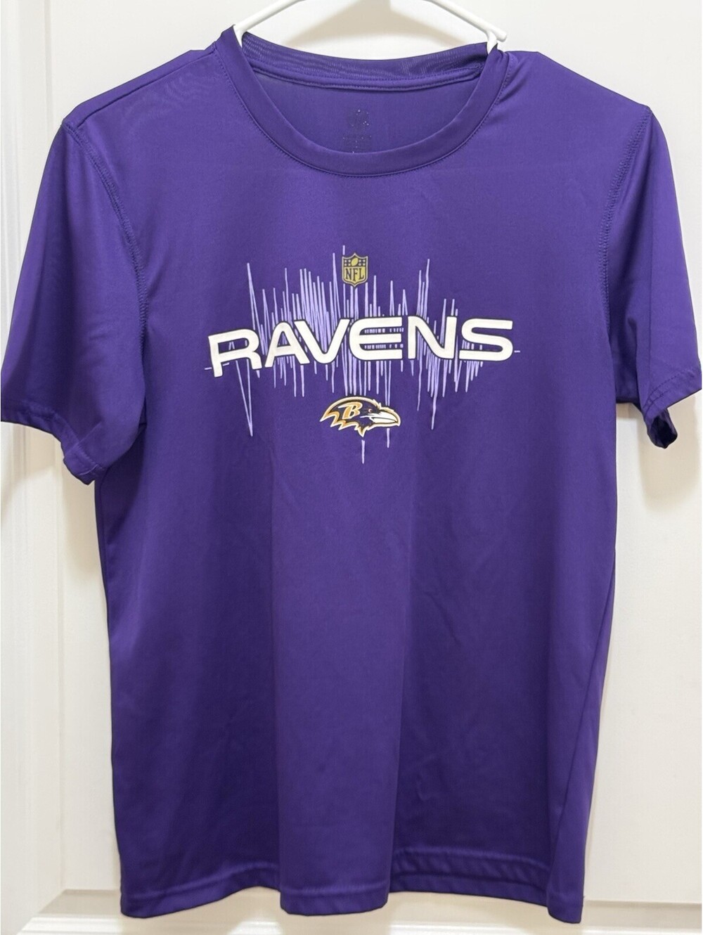 Baltimore Ravens NFL Purple Graphic T-Shirt Size Medium Short Sleeve Crew Neck